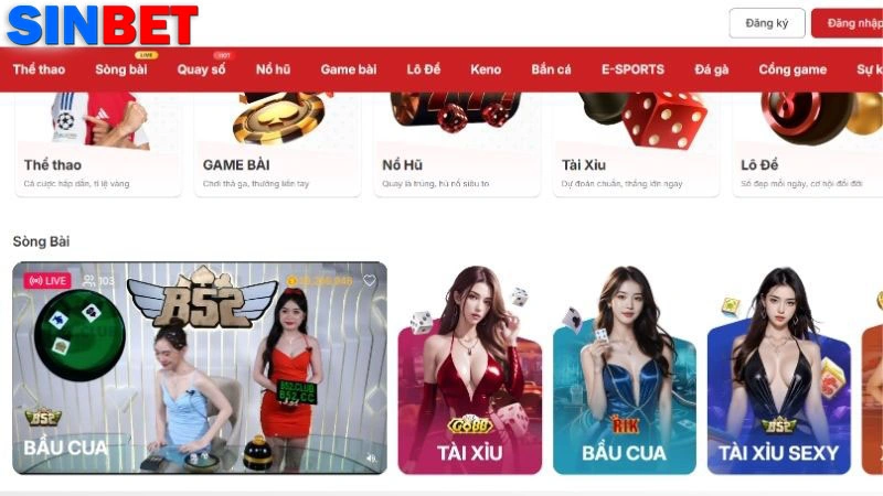 Điều kiện đăng ký Sinbet