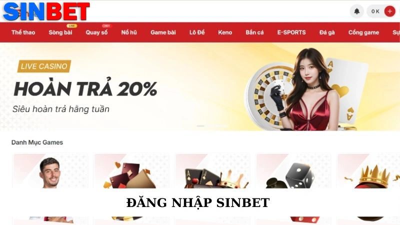 đăng nhập Sinbet